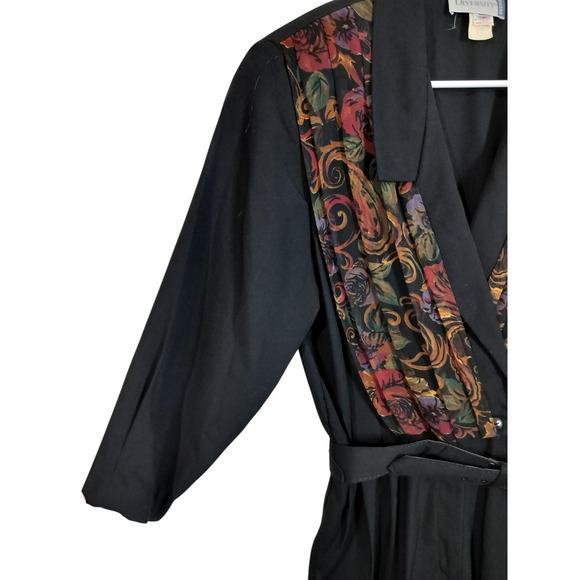 3359)Vtg 80s Diversity Petite Paisley Hippie Wrap 3/4 Sleeve Romper Jumpsuit 14 - Picture 4 of 10